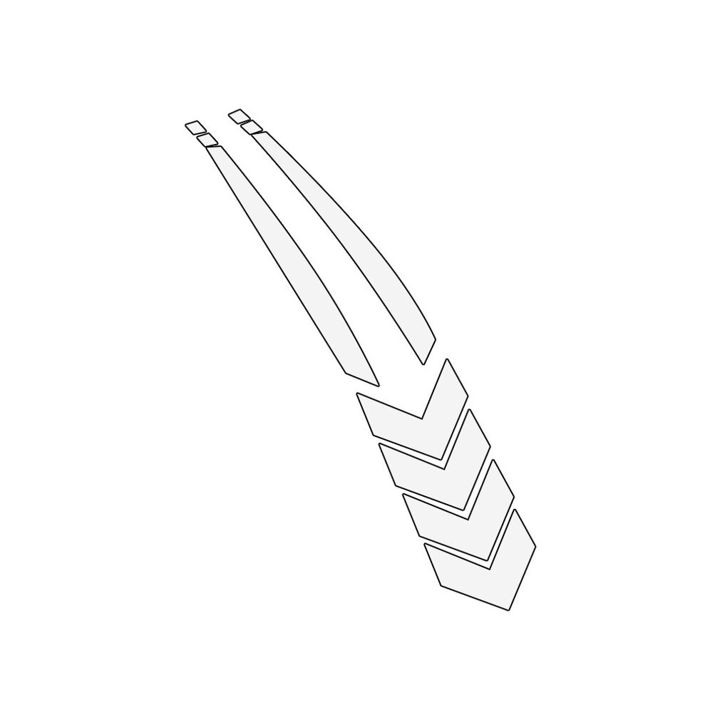 Pegatinas reflectantes a rayas para guardabarros de coche, pegatinas de línea para motocicleta, impermeables, antiarañazos: Blanco