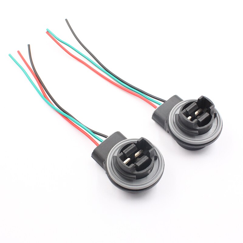 Fsylx 2x 3157 led bil auto glödlampor uttag sele pluggar adaptrar för utbyte extra blinkers signalljus lampor