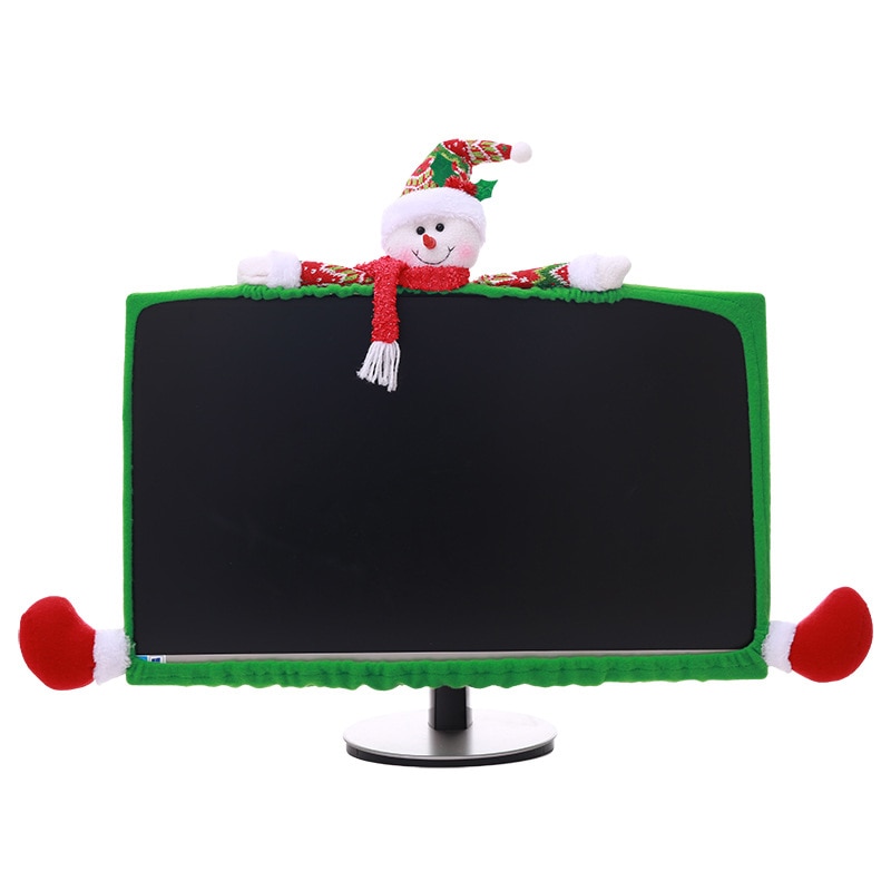 Juldekoration stereo tecknad dator skal fodral non-woven xmas tillbehör: Snögubbe