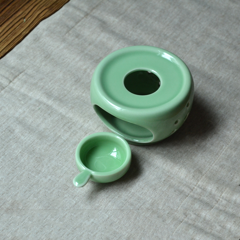 Varm te komfur keramisk porcelæn varmelegeme stearinlys opvarmning lysestage teselskab tilbehør tekande tekande holder base dekor håndværk: En stil