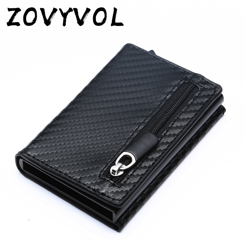 ZOVYVOL RFID engelleme kartı cüzdan akıllı kart tutucu Vintage PU deri bozuk para çantaları manyetik kapatma kart durumda Casual erkek cüzdan