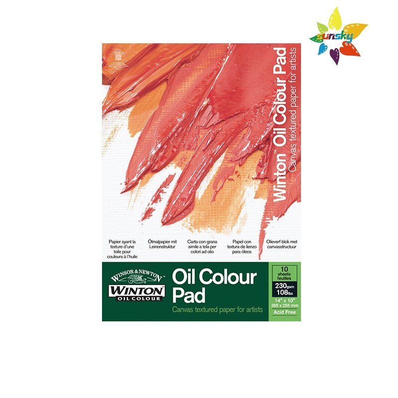 Winsor &amp; Newton Olie Kleur Pad, A3/A4,230gsm, Uitstekende Canvas Textuur, ideaal Voor Olieverf En Acryl Toepassingen