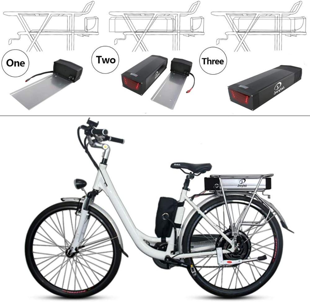 Case-ebike-battery 48v høj kapacitet elektrisk cykel batteri boks bageste rack fed cykel kits shell