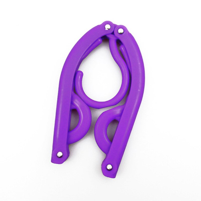 Składane stojaki robić suszenia bielizny domowe składane magiczne przenośne plastikowe wielofunkcyjne wieszaki podróżne: purpurowy