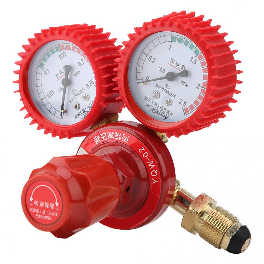 Propane Reducer Meter YQW-02 Zinc Alloy Propane Pressure Gauge Welding Cutting Parts Propane Pressure Reducer