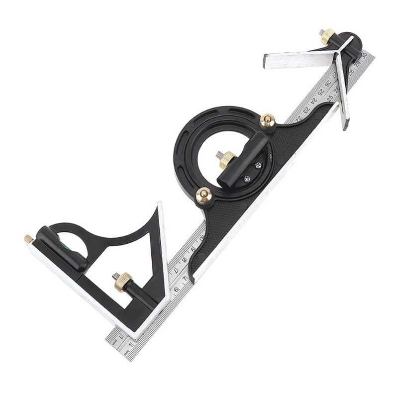 0-300mm carpenter tools Combination Square Angle Ruler Stainless Steel protractor Multi-function Measuring Tool: type2