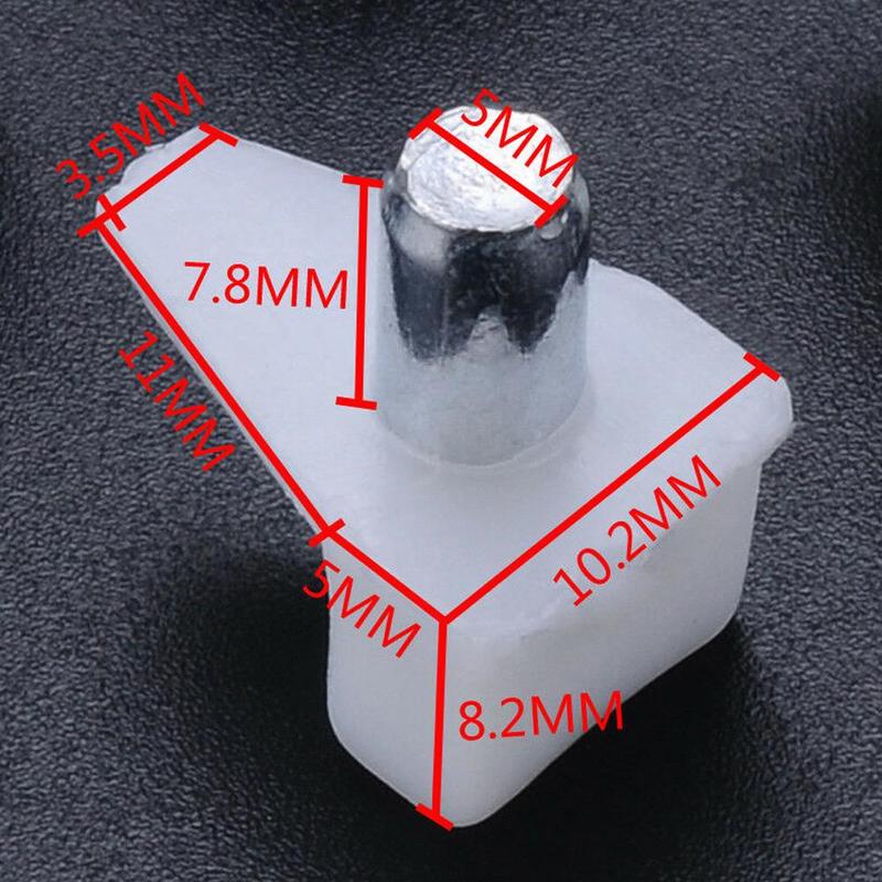 10PCS Plastic Transparent Furniture Closet Cabinet Panel Support Shelf Support Pegs Studs Corner Bracket