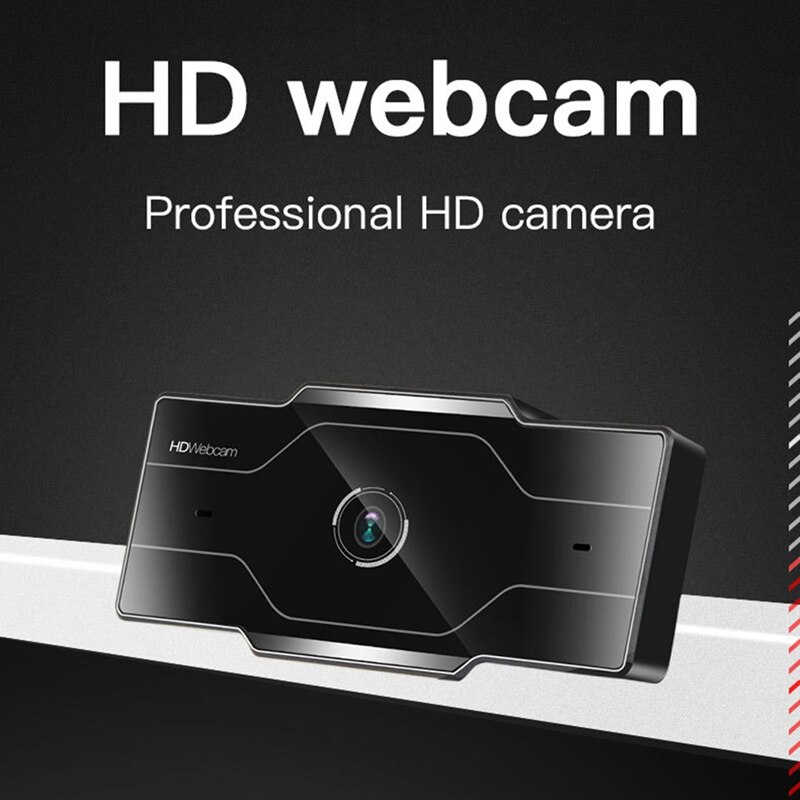 1080P Webcam, USB, Built-in Microphone, Can Be Used for Live Broadcast, Video Call, Conference, Desktop Computer Work