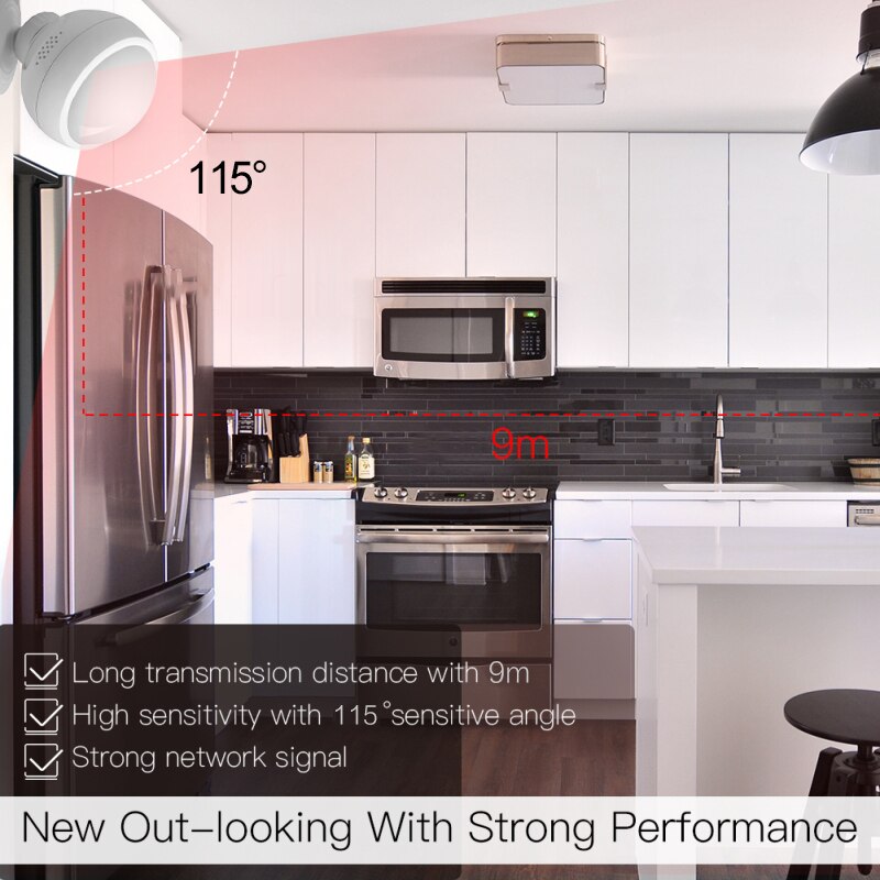 WiFi Smart Motion Sensor PIR Motion Sensor Tuya/Smart Life APP Works With Alexa Google Home for Smart Home Automation Support