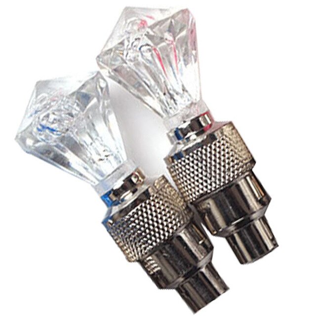 Avec batterie vélo AG10 moto LED pneu roue Valve de utile: White