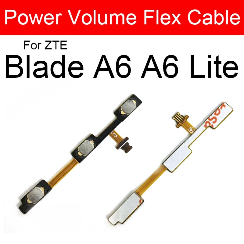 Echte Power & Volume Flex Kabel Für ZTE Klinge A6/A6 Lite A0620 A0622 Volumen Power Seite Taste Schalter zubehör Teile