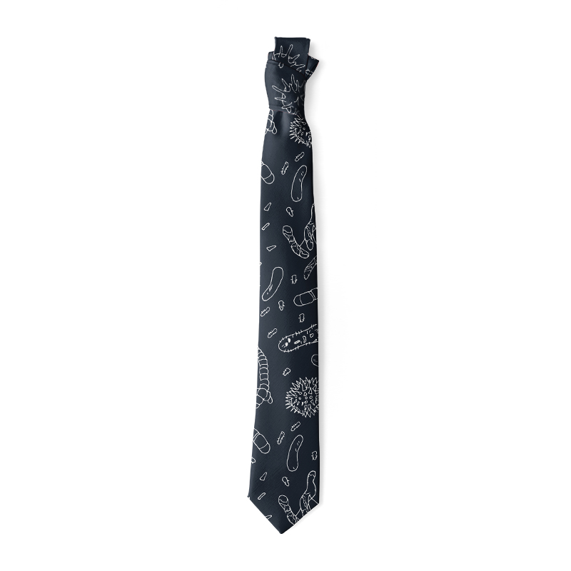 Cartoon Dog Sunflower Print Tie Casual Slim High 8cm Nylon Men Women Necktie Funnny Harajuku Party Dinner Female Men Tie: black