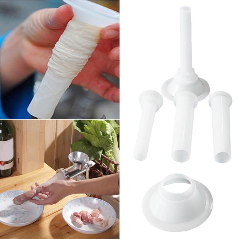 3 Pcs/Set Meat Grinder Sausage Stuffer Filling Tubes Funnels Nozzles Spare Parts For Sausage Maker Handmade Sausage Tube