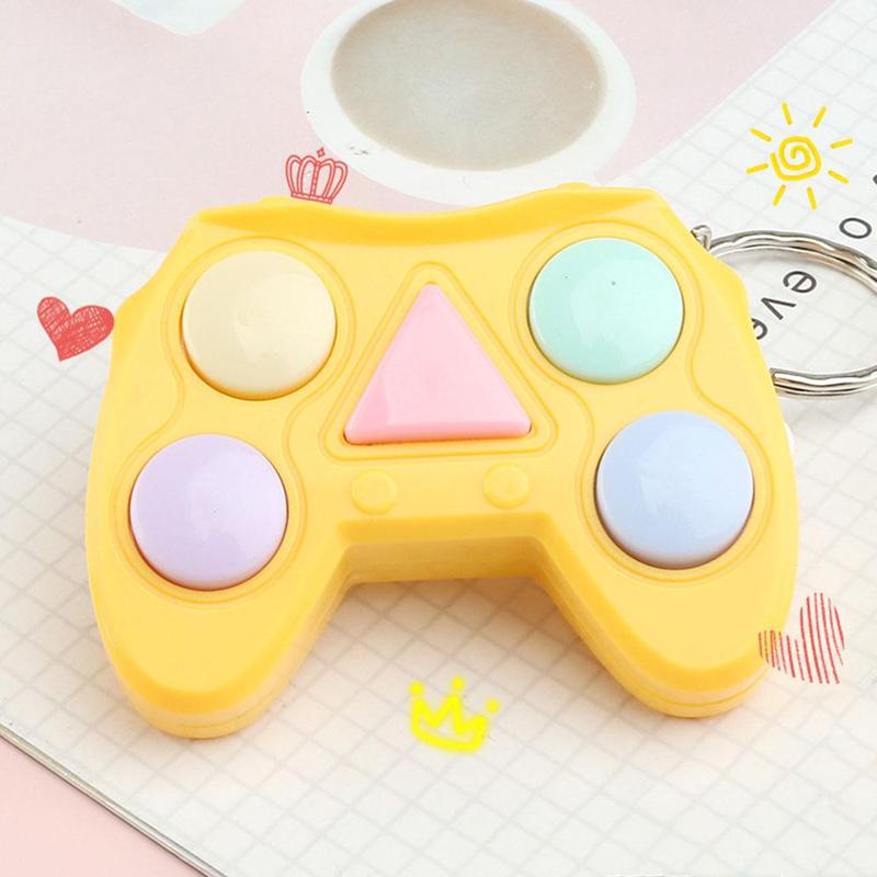 1Pcs Memory Trainer Speelgoed Geheugen Training Baby Speelgoed Stress Geheugen Educatief Kleurrijke Gamepad Game Relief Doolhof Vorm Draagbare N6A7: Licht Geel