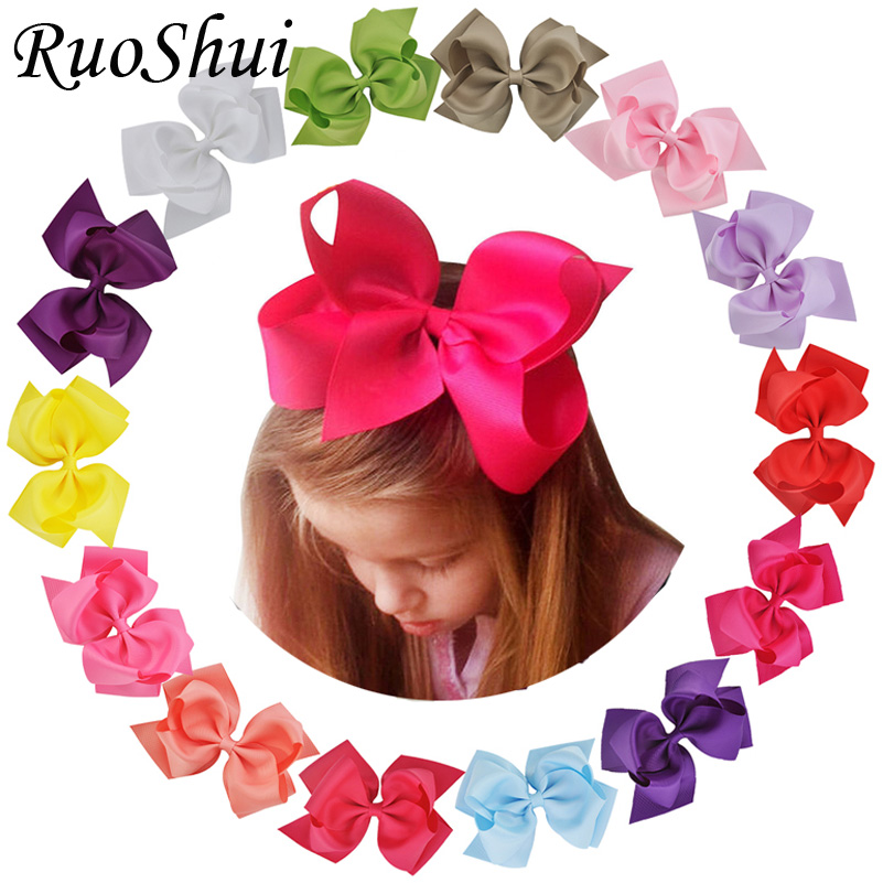 1 lazo de 6 pulgadas de doble capa, cinta de grogrén sólida, lazo para el pelo para niñas, pinzas para el pelo, accesorios para el cabello, horquillas para baile