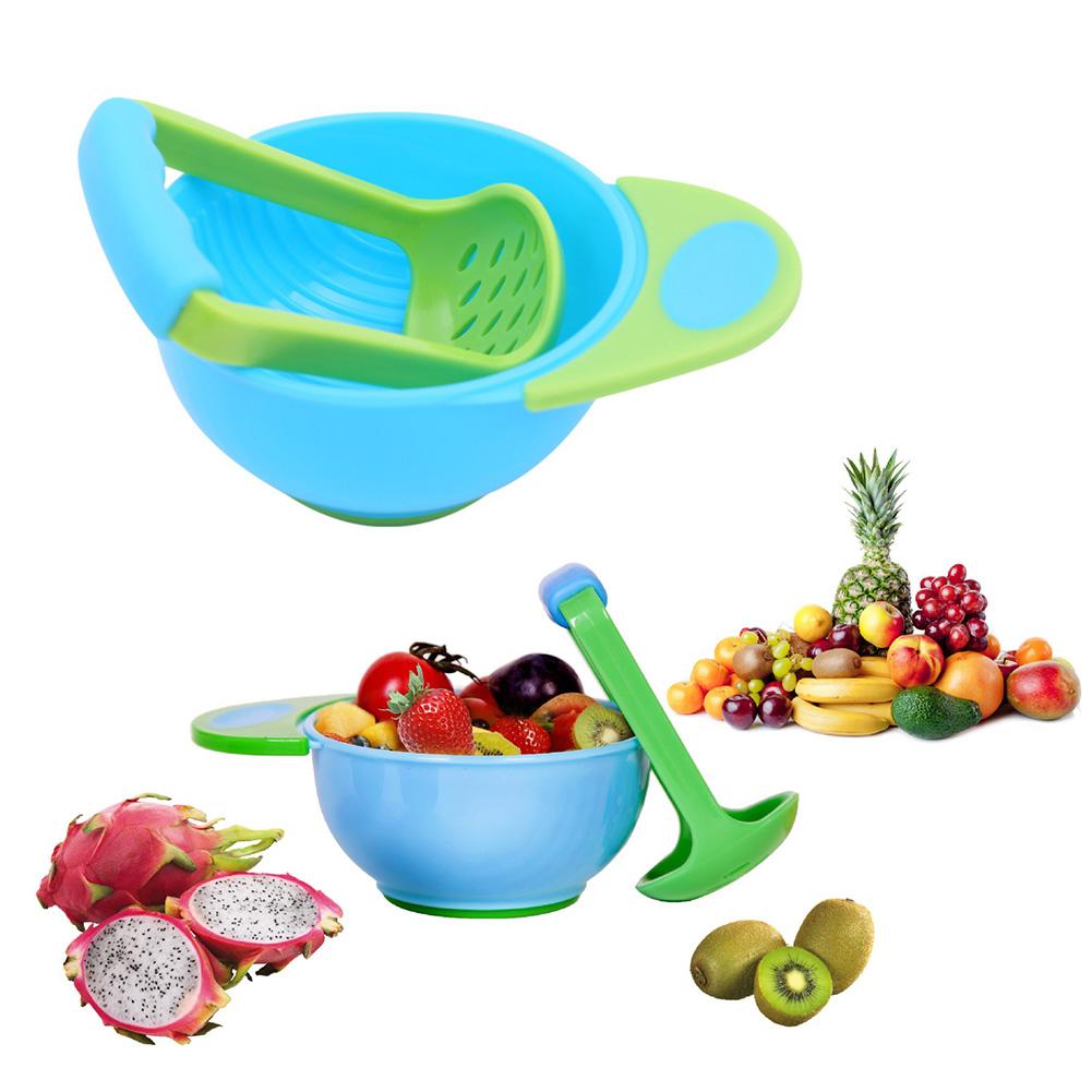 1 Set Fruits VegetablesBowl for Making Baby Food Fresh Steam Prepare Bowl and Food Masher Safe BPA Free Baby Food Mills