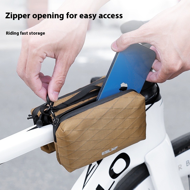 ESLNF-bolsa para SILLÍN de bicicleta, bolso de hombro multifunción, bolsa para tubo superior de bicicleta, accesorios portátiles para bicicleta de montaña de gran capacidad