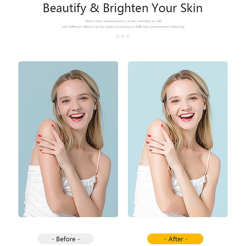 8 Inch 20CM LED Selfie Ring Light Studio Photography Photo Ring Fill Light with Tripod for Smartphone Makeup Live 3000K-6500K