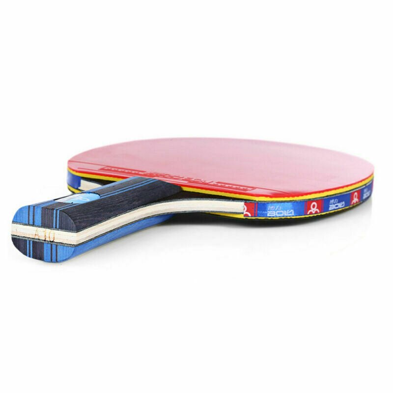 Raquettes de Tennis de Table, ensemble de 2 pièces/lot avec 3 balles, Double Face, boutons à manche Long et court, raquette de Ping-Pong