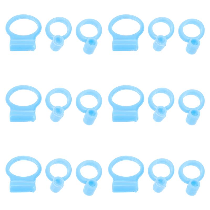 18 Pcs Kids Chopsticks Learning Ring Silicone Training Chopstick Helper Rings Practice Chopsticks Accessories Plastic Ring Cover: sky blue