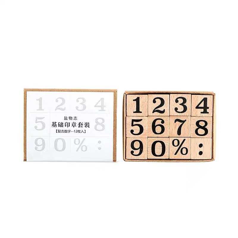 Vintage Basic Digitale Nummer Karakter Stempel Diy Houten Stempels Voor Scrapbooking Briefpapier Scrapbooking Standaard Stempel