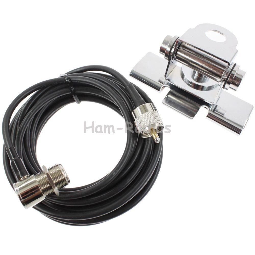 Nagoya RB-400 Car Antenna Mount Bracket with RG-58U 5 Meter Cable For Mobile Car Radio QYT KT-8900D BAOJIE BJ-218 Accessories