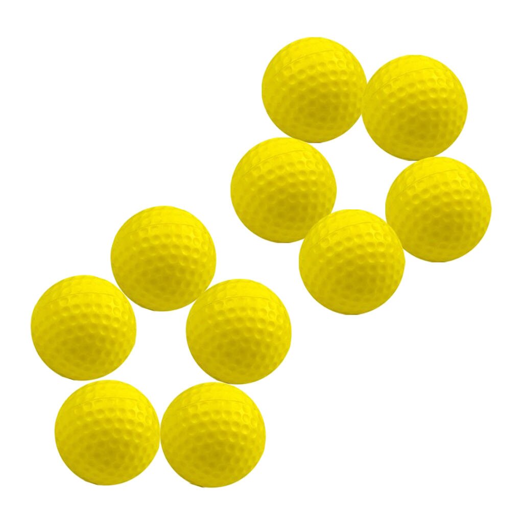 Set Of 10 Golf Practice Ball Outdoor Sports PU 1.65inch For Training Aid