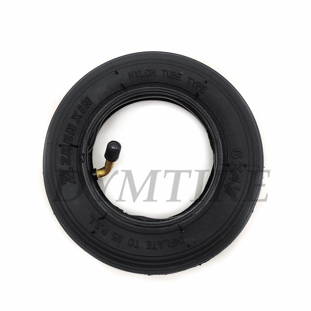 6x1 1/4 Wheel 6 Inch Pneumatic Tire Inner Tube with Aluminum Rim for Gas Electric Scooters Folding E-Bike