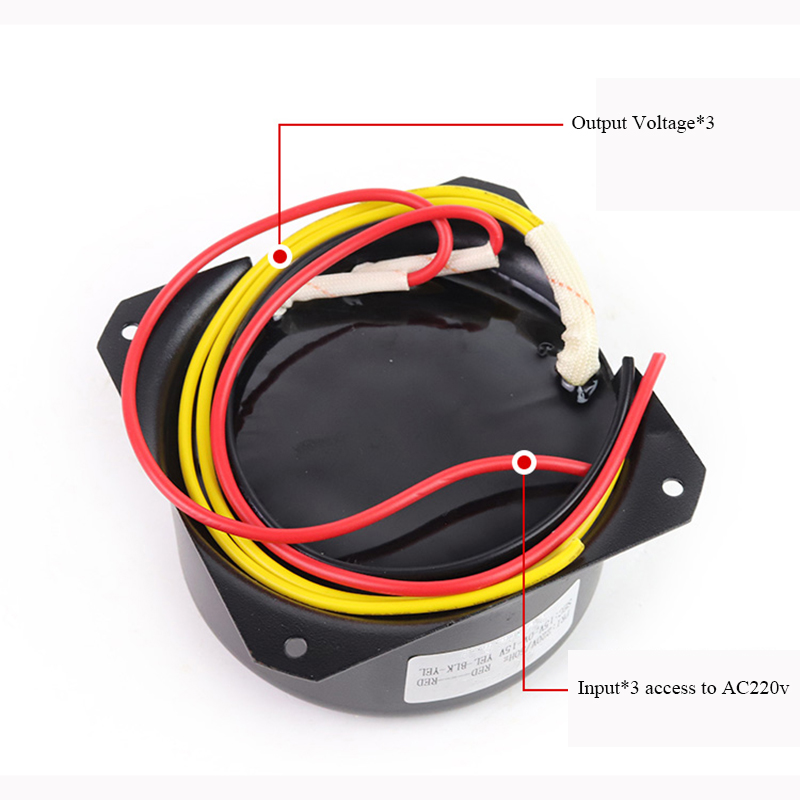 BAHOD 120w 220v A Doppio 12v 15v 18v 20v 22v 24v 28v Trasformatore di Potenza Toroidale con Copertura di Schermatura per Amplificatore Audio HIFI