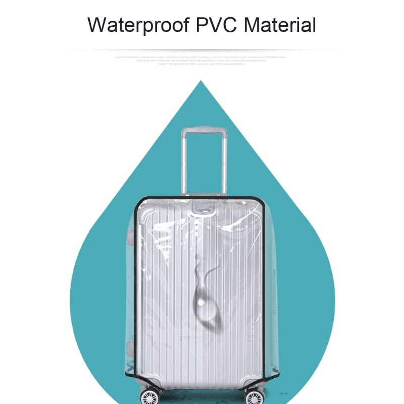 Luggage Cover Clear PVC Suitcase Cover for Carry on Luggage