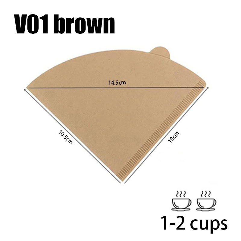 100 Stuks Wegwerp Papier Koffie Filter 1-4 Kopjes Houtpulp Drip Papier Kegel Koffie Zeef Zak Giet over Huishoudelijke Accessoires: Sky Blue