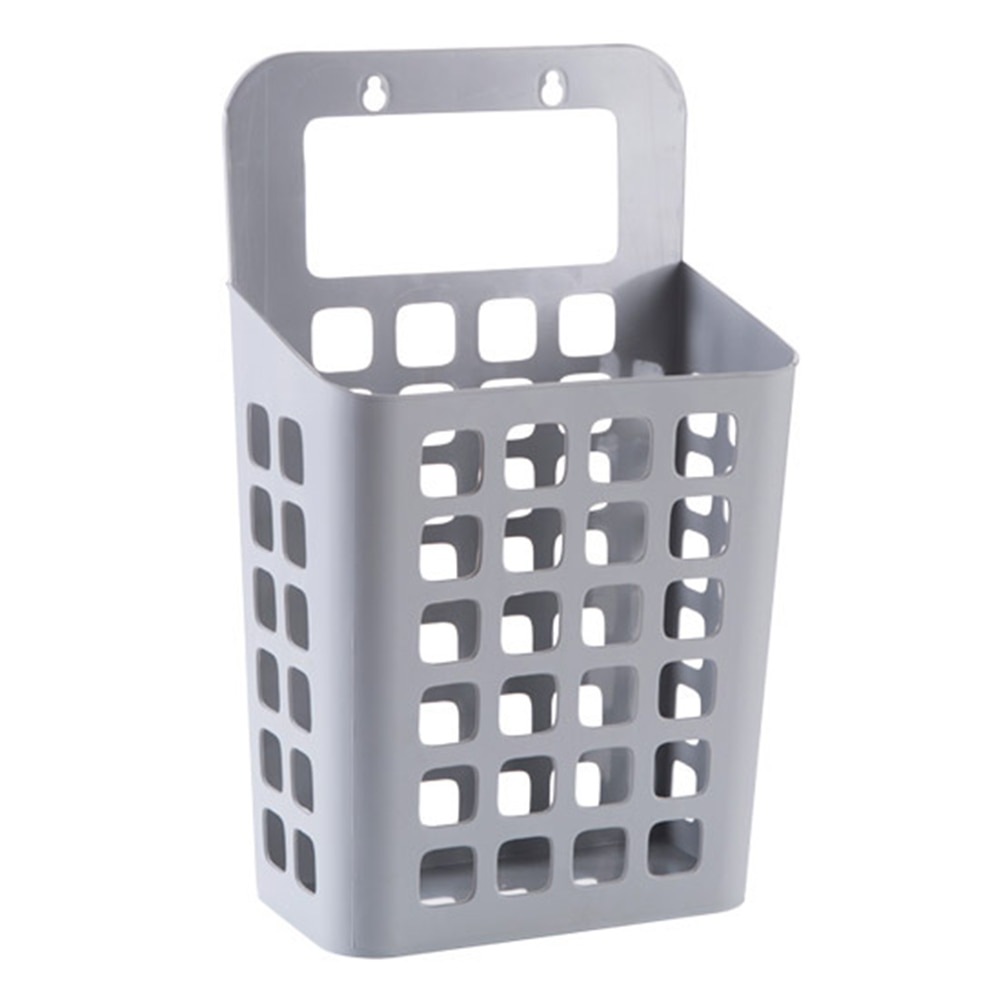 Panier à linge en plastique creux | Ventouse, panier à linge en plastique, jouet vêtements sales, organisateur de la maison, panier ajouré ventouses simples et élégantes: Light Gray