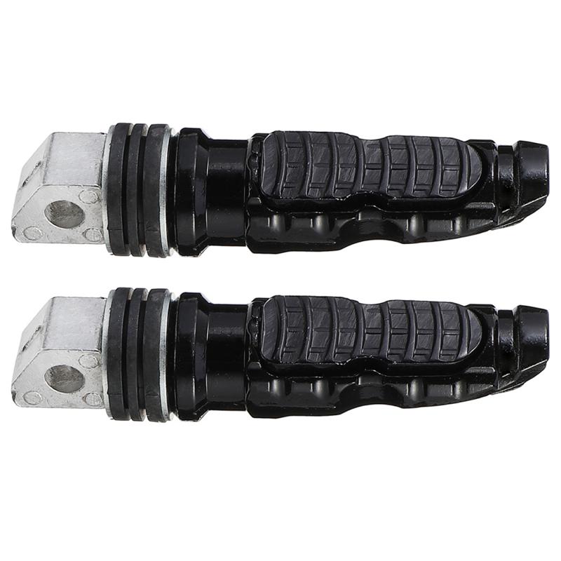 2pcs Motorcycle Pedal Bike Rear Foot Peg Motorcycle Footrest Metal Footrest: Black