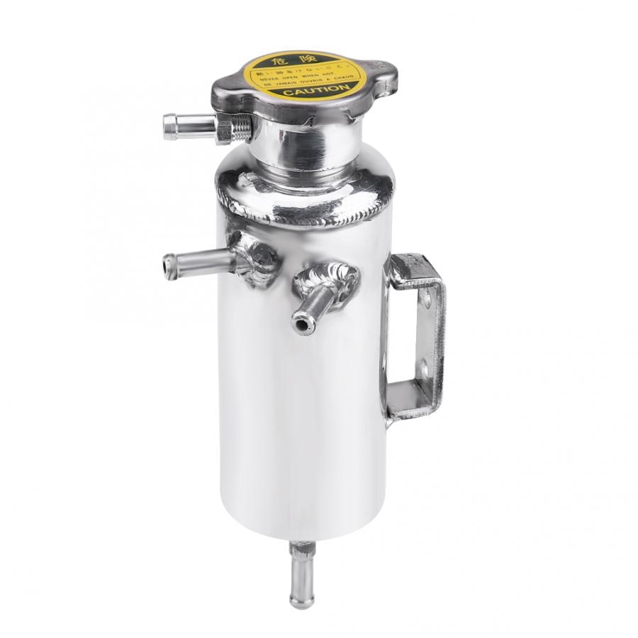 350ml aluminium voiture SUV trop-plein attraper réservoir refroidisseur liquide de refroidissement réservoir Kit universel vase d'expansion argent voiture accessoires