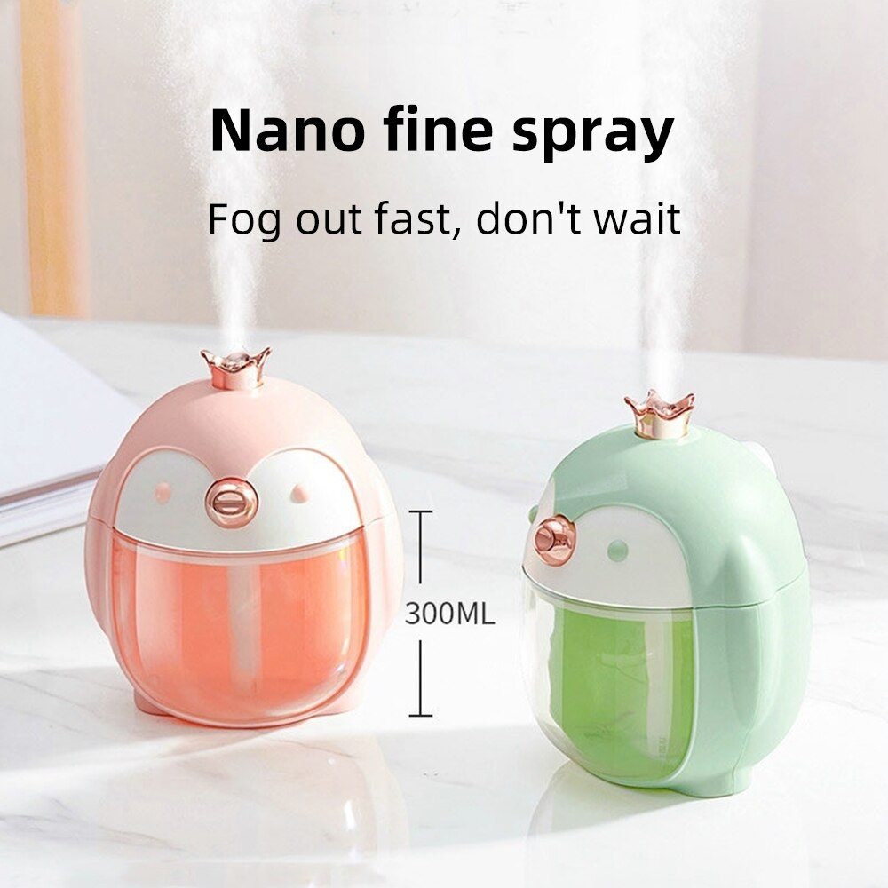 300ml cartoon usb luchtbevochtigers ultrasoon koele mist aroma lucht romantische lamp luchtbevochtiger jaar / kerst apparaten