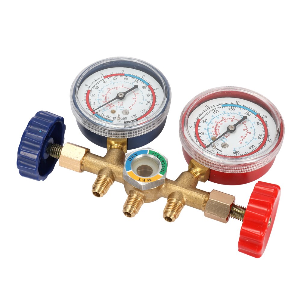 CT-536 Airconditioning Manometer Koelmiddel Manometer Set met Slang en Haak voor R12 R22 R404A R134A