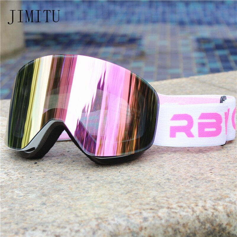 Ski Goggles with Magnetic Double Layer Lens Magnet Skiing Anti-fog UV400 Snowboard Goggles Men Women Ski Glasses Eyewear