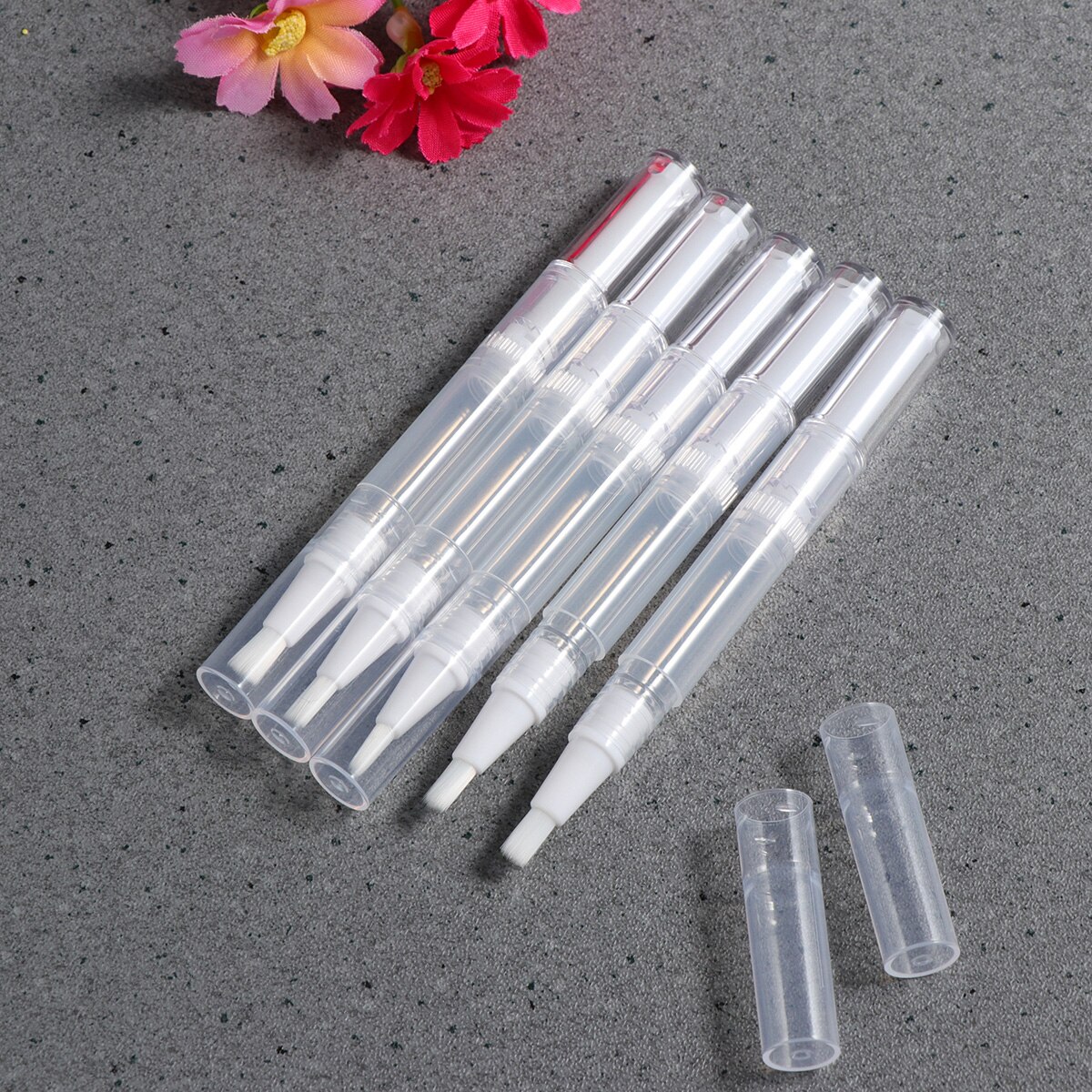 3ml Pens Nail Oil Pen Eyelash Growth Liquid Transparent Container Applicators with Brush Tip: Default Title