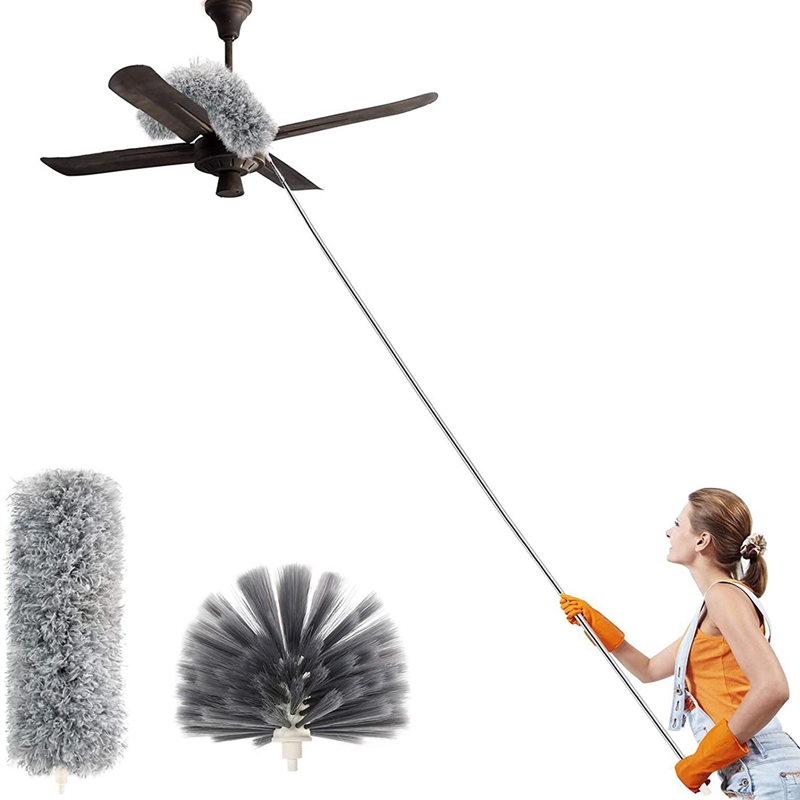 Microfiber Duster with Extension Pole,Bendable Telescopic Duster Household Sofa Dust Brush Home Use Clean Tools
