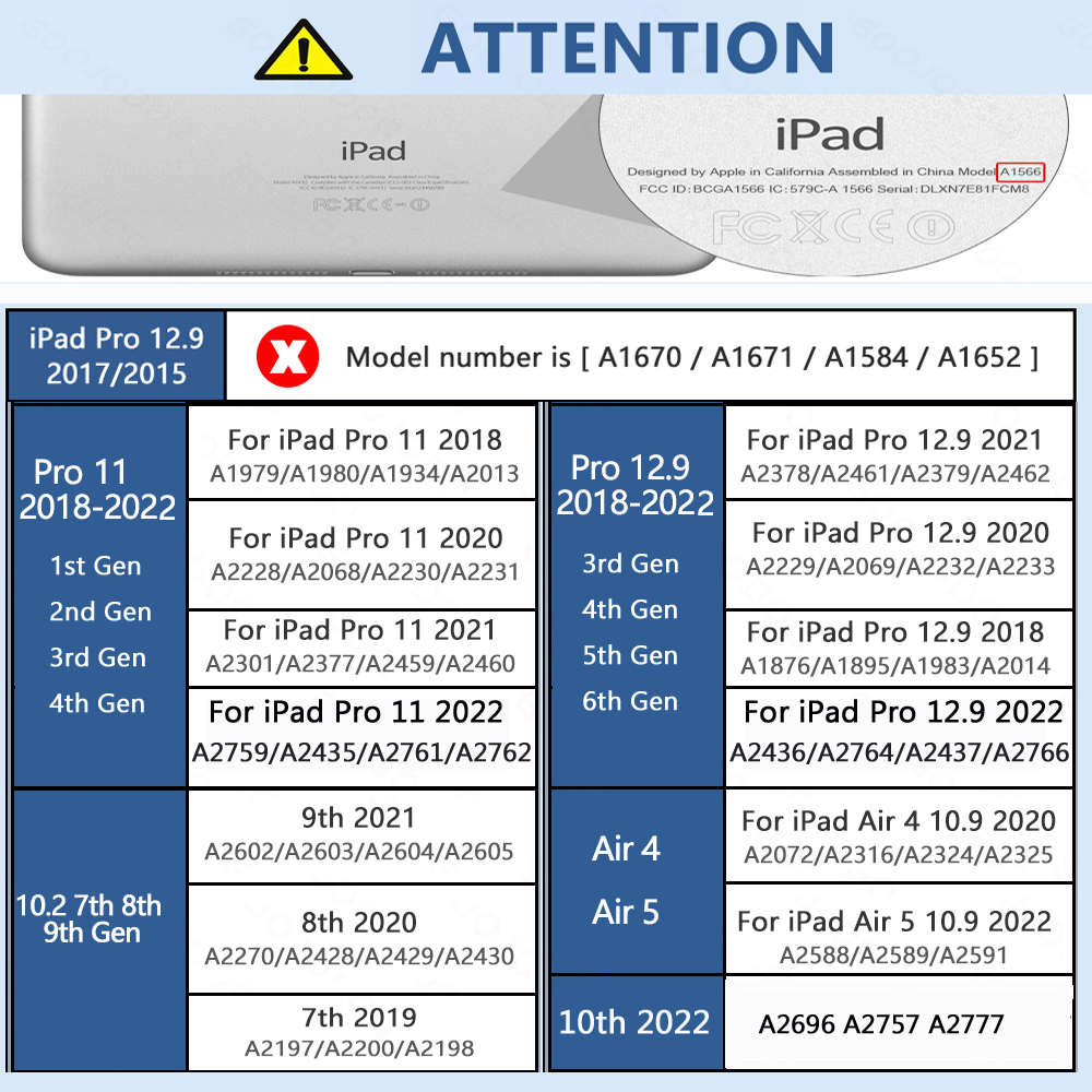 For iPad Case for iPad Pro 11 12 9 10th Generation Cases 9th Generation Case for iPad Air 4 Air 5 Case 10.2 9 Generation