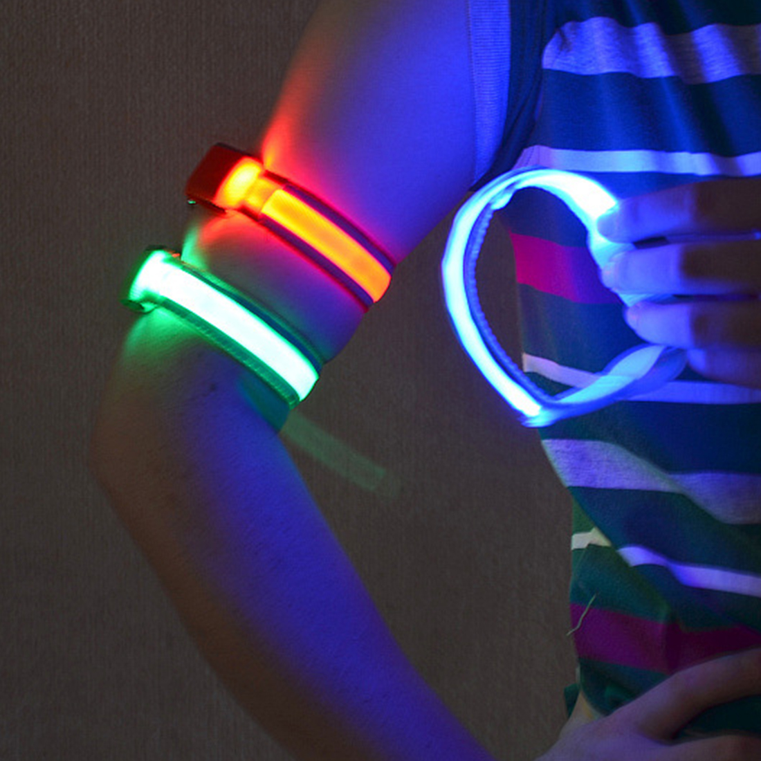 Armband Led Verlichting Running Fietsen Joggen Wandelen Veiligheid Led Licht Elektrische Scooter
