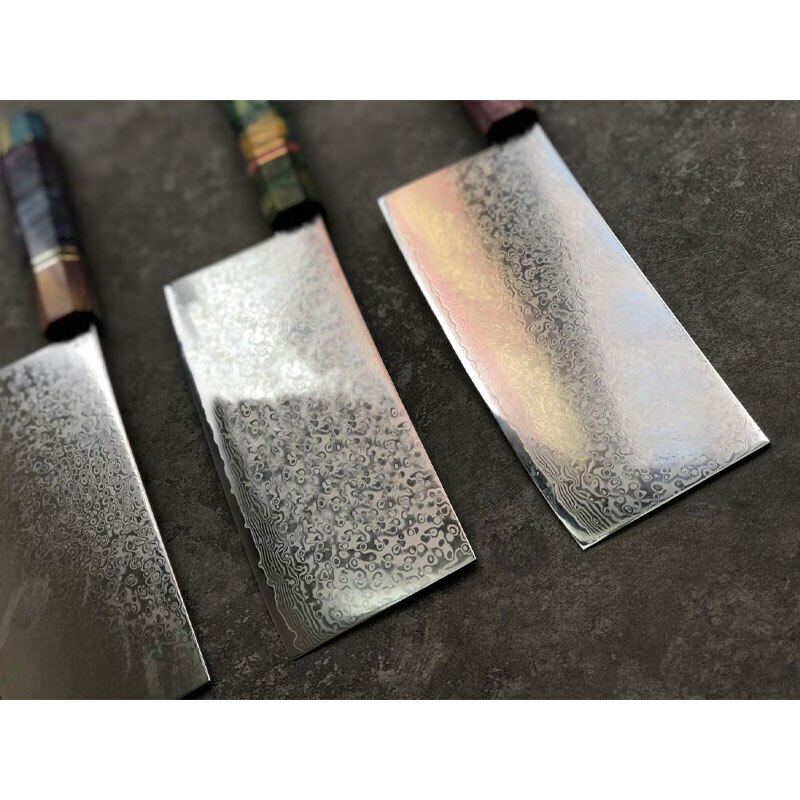 Yoshihiro Damast-Küchenmesser NSW – 46-lagiger VG-10 Stahl, Magnolia-Griff, Inkl. Saya (Holzscheide)