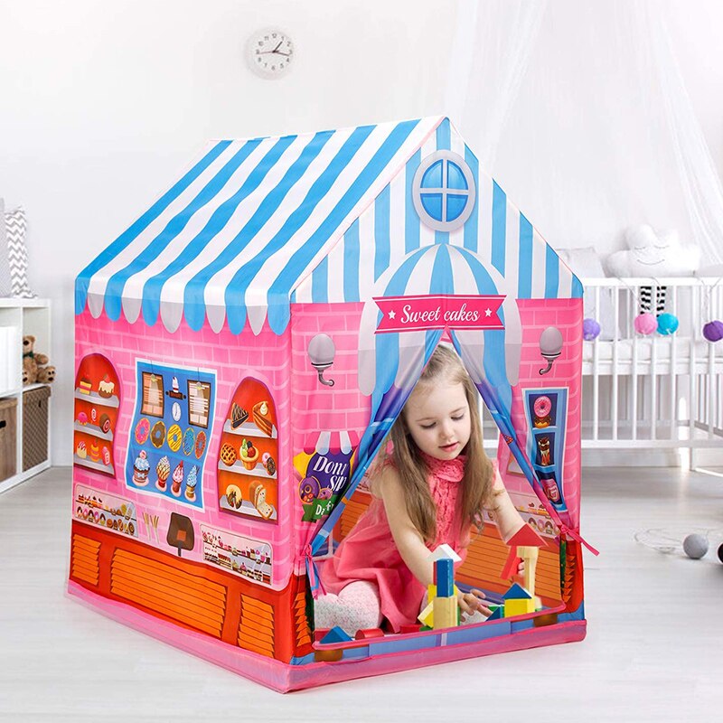 Falten freundlicher Spielen Haus Zelte Für freundlicher spielen Spielzeug Zelt drinnen draussen Baby Jungen Mädchen Art Spielhaus