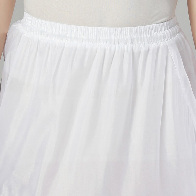 In Stock Petticoat Underskirt Long Tulle Netting Nylon 2 Layer 3 Hoop White Crinoline A Line Vintage Women Skirts Slips 12011