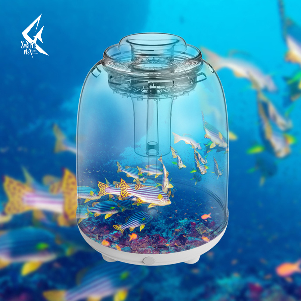 Plastic Mini Desktop Circulation Ecological Simulation Integrated Fish Tank Without Changing Betta Fish Tank