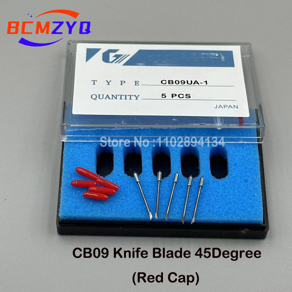 5Stck für Graph tec ce5000 ce6000 fc8600 Messerklinge schneiden cb09 cb15 CB09UA-5 CB15UA-5 Hartmetall klingen 30/45/60 Grad: schwarz auf weiß