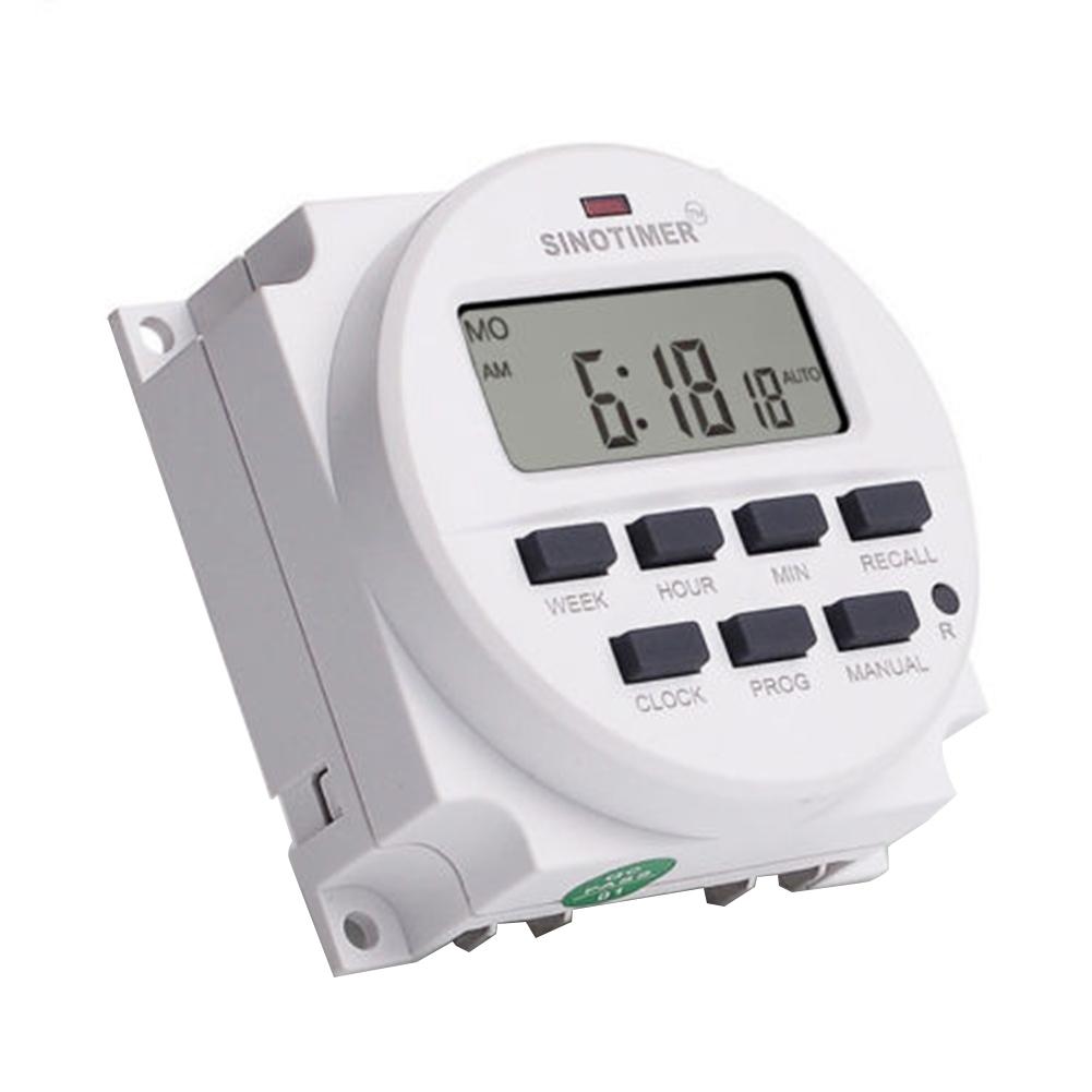 Kuulee 12V/24V/110V/220V AC/DC Digital Intelligent Power Timer Switch Programmable Relay Control Timer