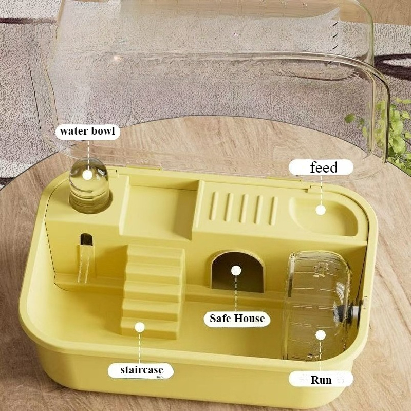 Klatka dla chomika, odporna na gryzienie, duża, akcesoria dla chomika, klatki i siedliska, otwierana górna część z arkuszami akrylowymi, solidna konstrukcja.