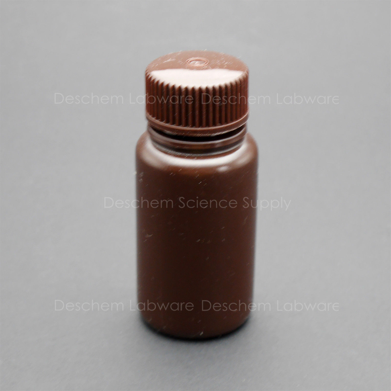 5PCS 50mL HDPE Brown Bottle Wide-Mouth Lab Armber Plastic Reagent Bottles