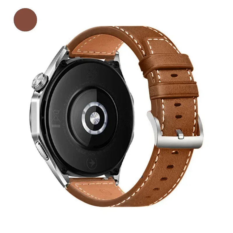 20mm 22mm läderarmband för huawei watch  gt 5 pro 46mm rem  gt 4 3 2 42mm/ watch 4 3 pro/honor watch 2 magiskt armband vardagligt bälte: Röd svart / 22mm